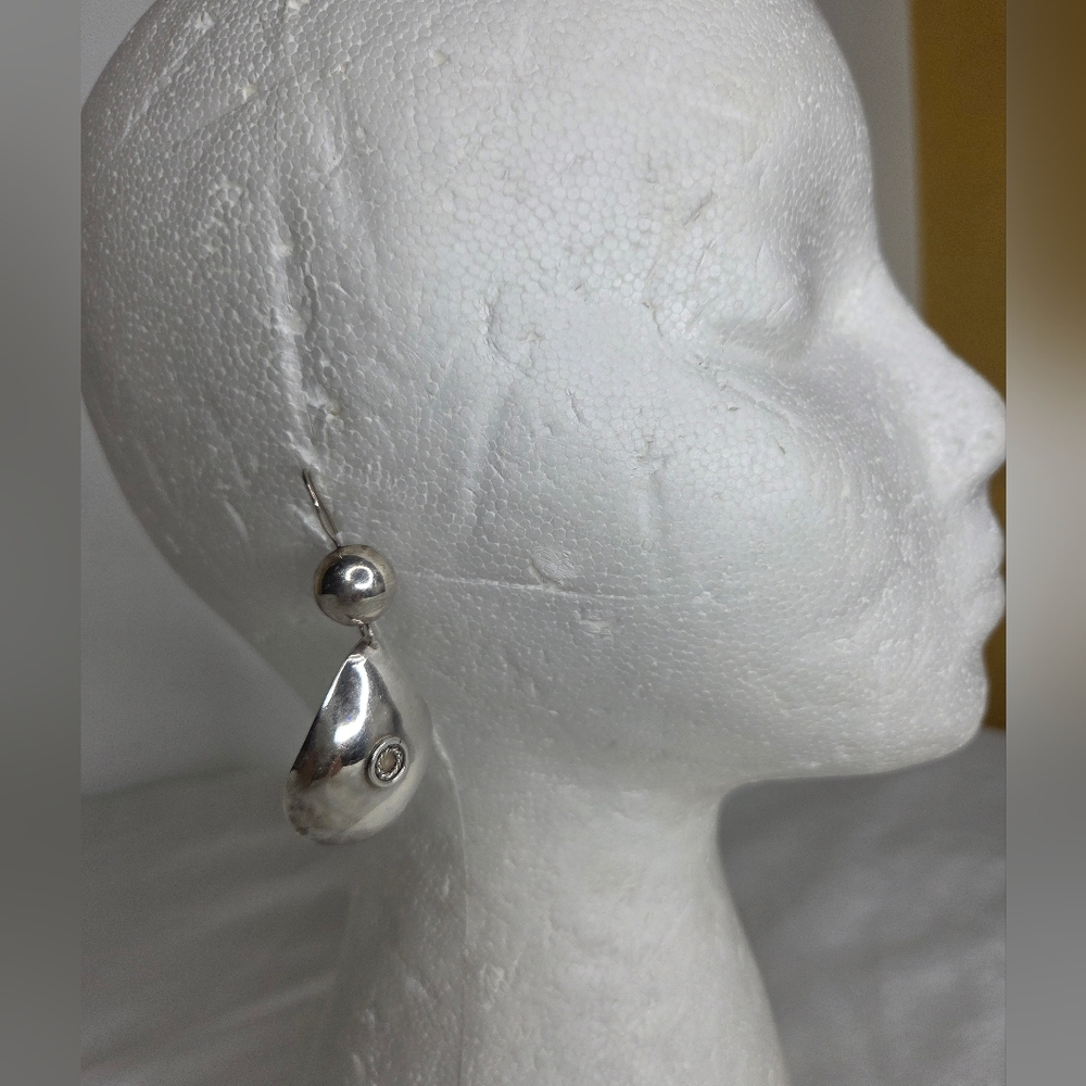 Sterling Silver Unbranded Teardrop Earrings